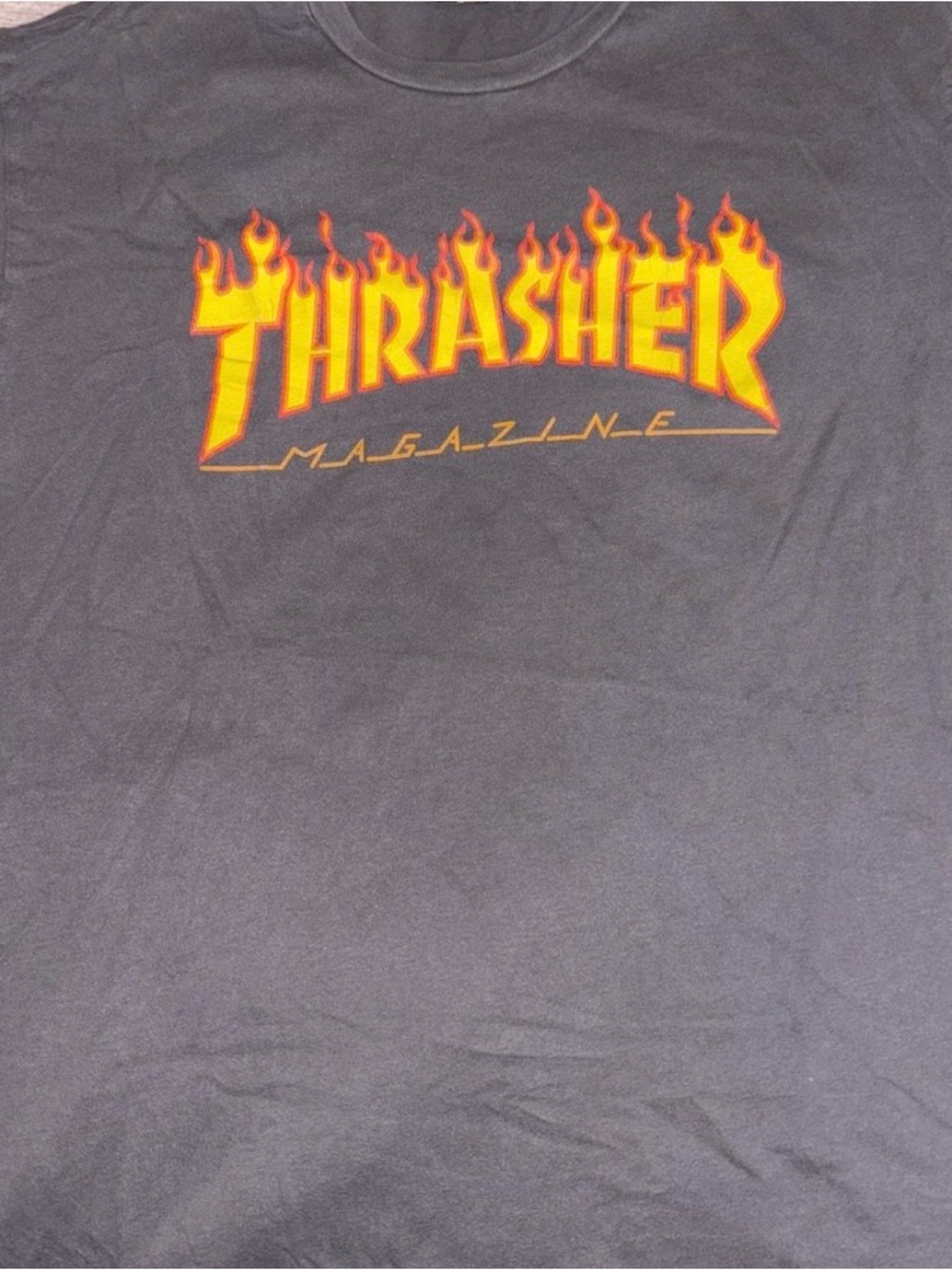 Thrasher Black and White Spade Logo Tee